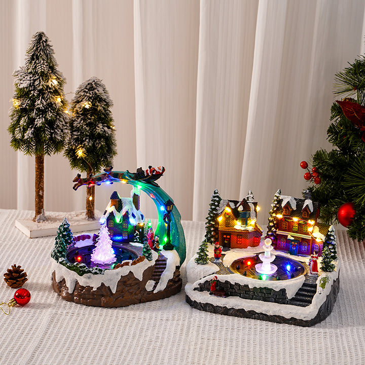 Christmas Village with Lighting Bowlift