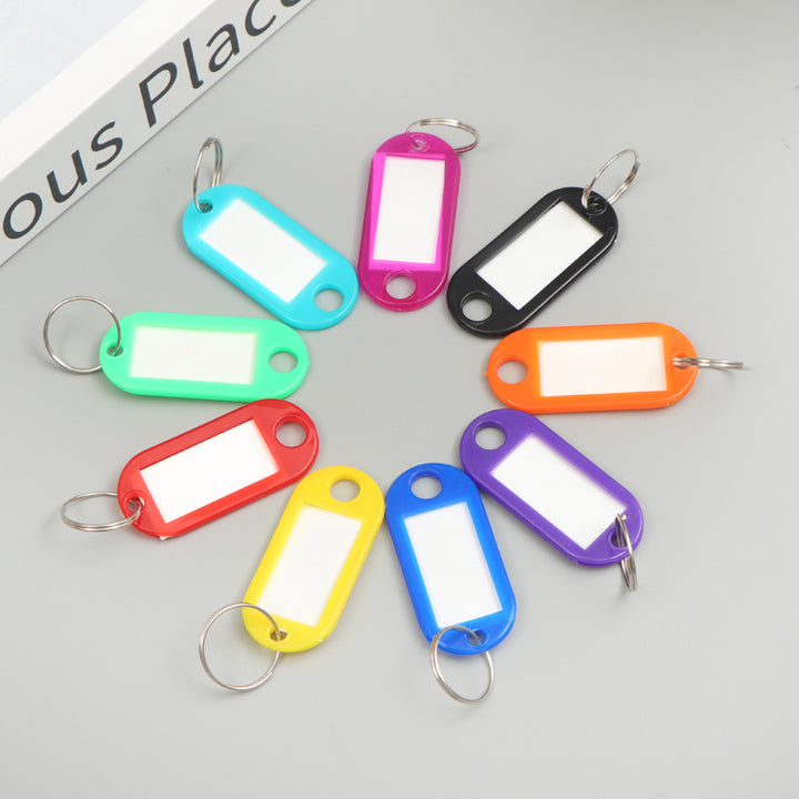 Unisex Labels Keychain with Writable Area Bowlift