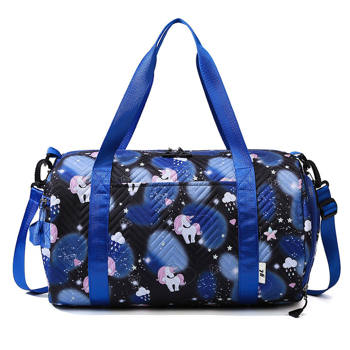 Playful Unicorn Print Weekend Duffel