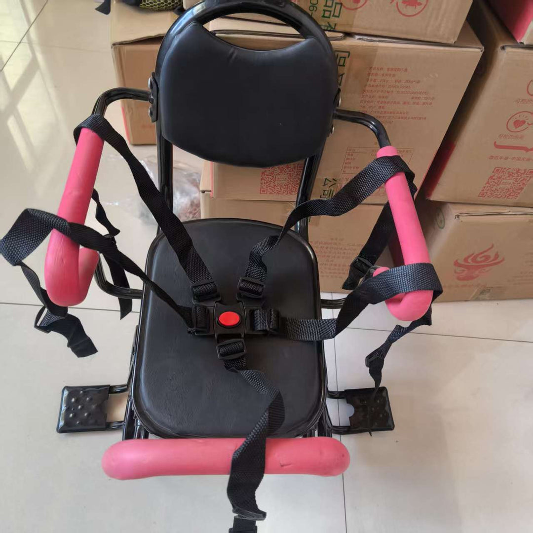 toddler safety bike seat with adjustable five-point harness padded armrests and footrests Bowlift