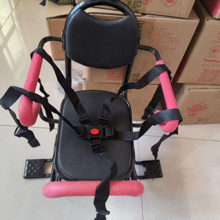 toddler safety bike seat with adjustable five-point harness padded armrests and footrests Bowlift