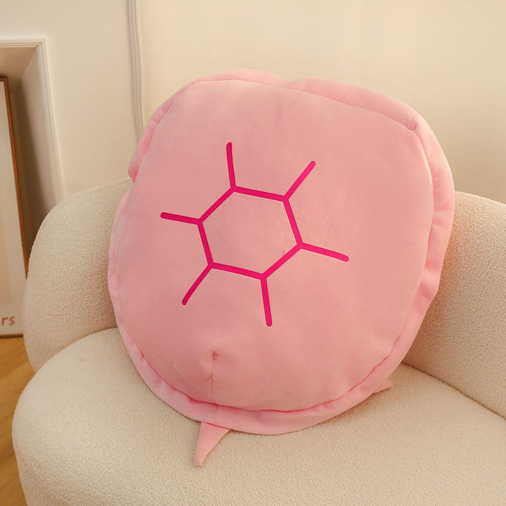 Oversized Plush Turtle Shell Round Lumbar Pillow