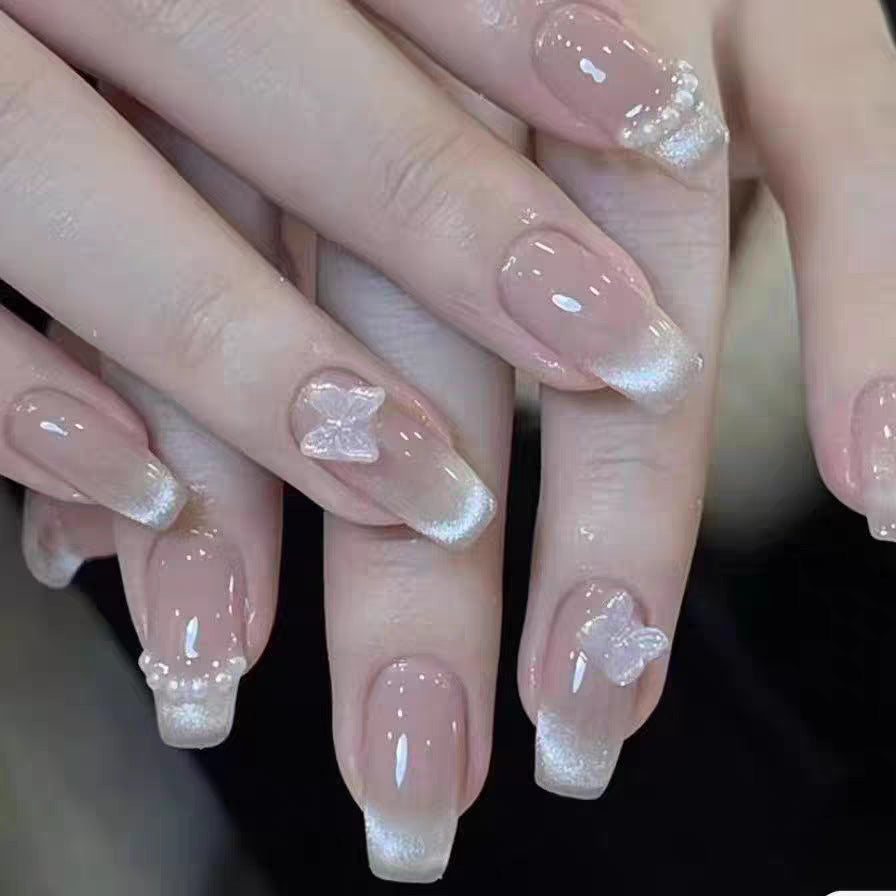 Artistic Gel Press-On Nail Set Bowlift