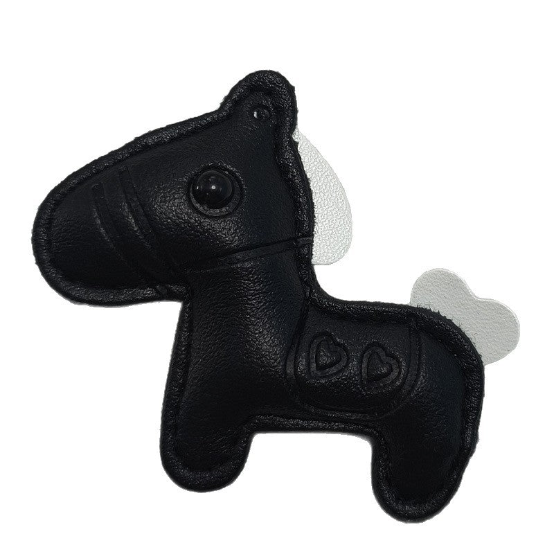 Leather Horse-Shaped Keychain Bowlift