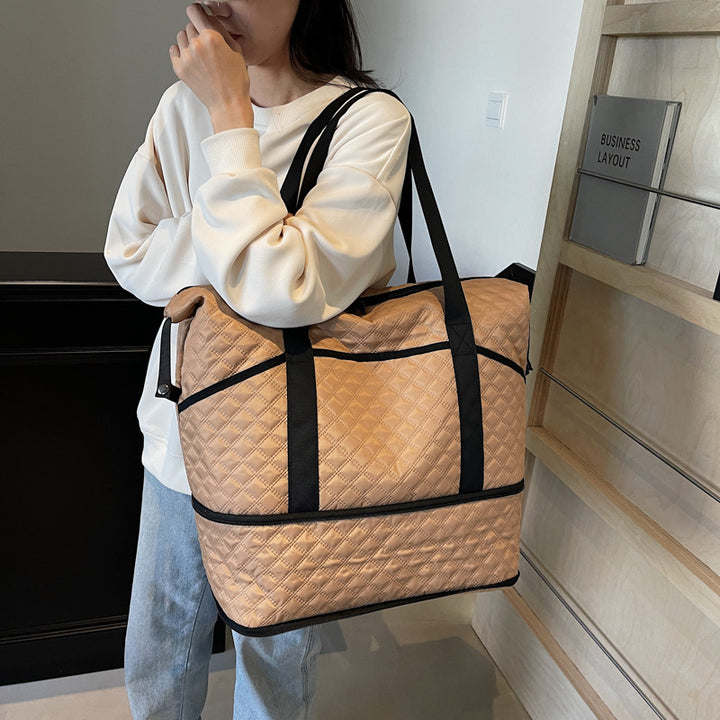 Quilted Travel Weekender Bag Bowlift