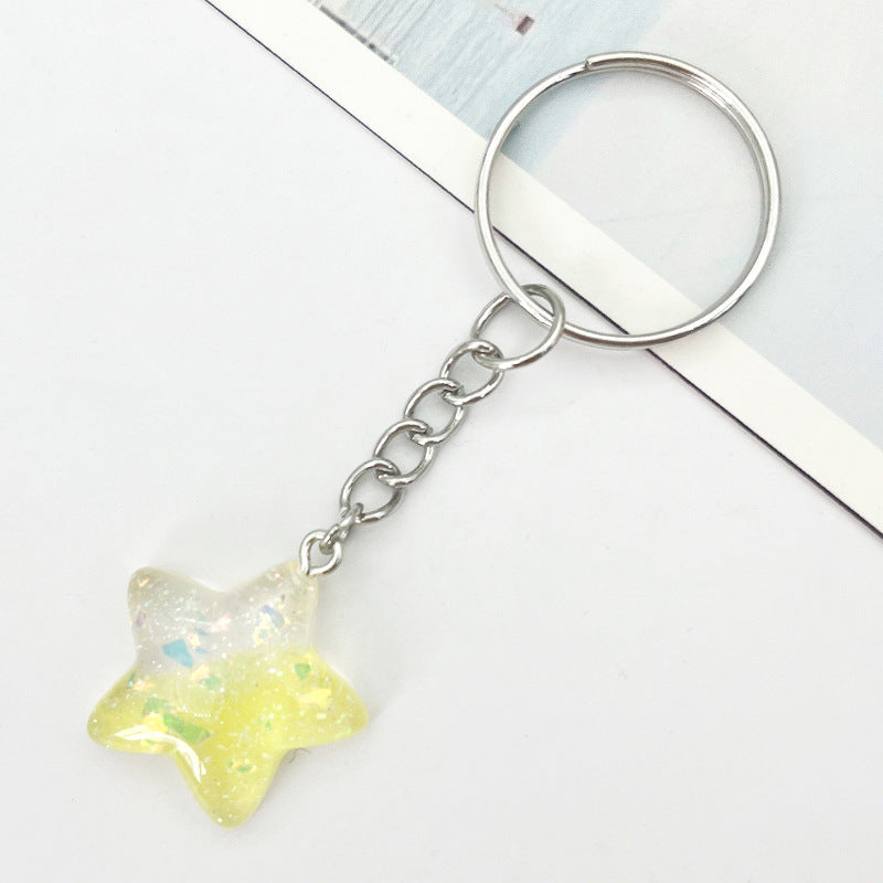 Star-Shaped Acrylic Keychain Bowlift