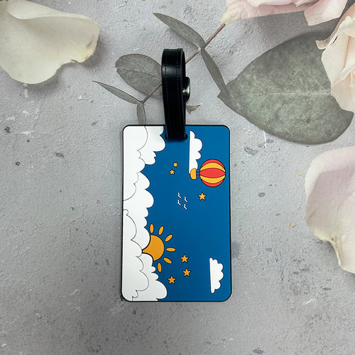 Whimsical Cloud-Themed Luggage Tag Bowlift