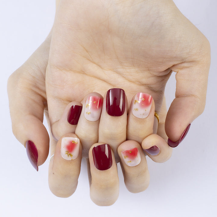 Artificial nails in modern glitter gradient design Bowlift