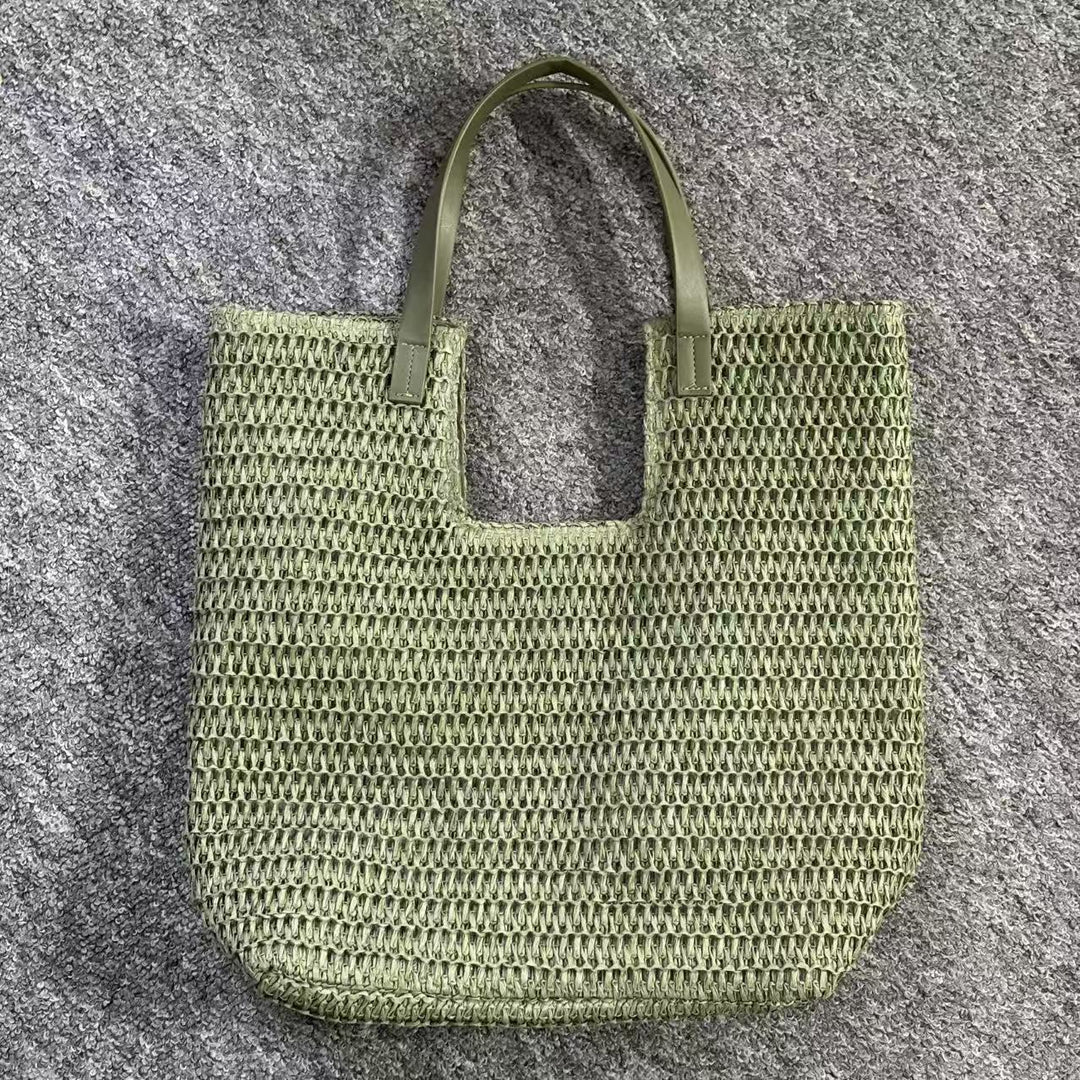 Summery Tote Bag Made of Woven Material Bowlift