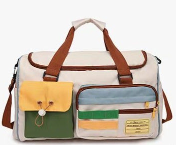 Colorful Multi-Pocket Sports Duffle Bag