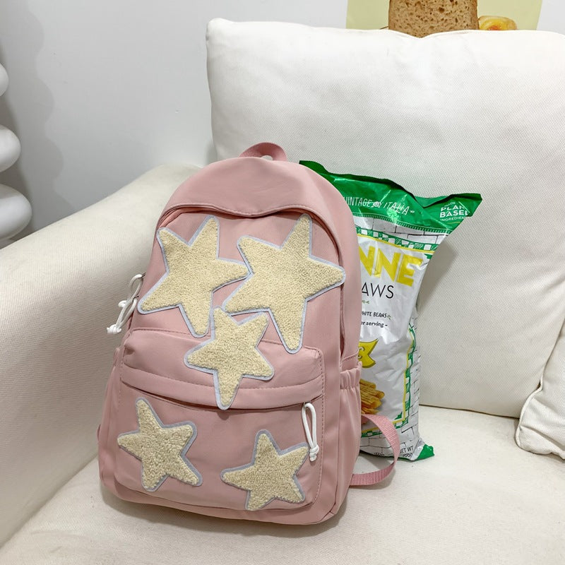 Star-Embellished Casual Backpack