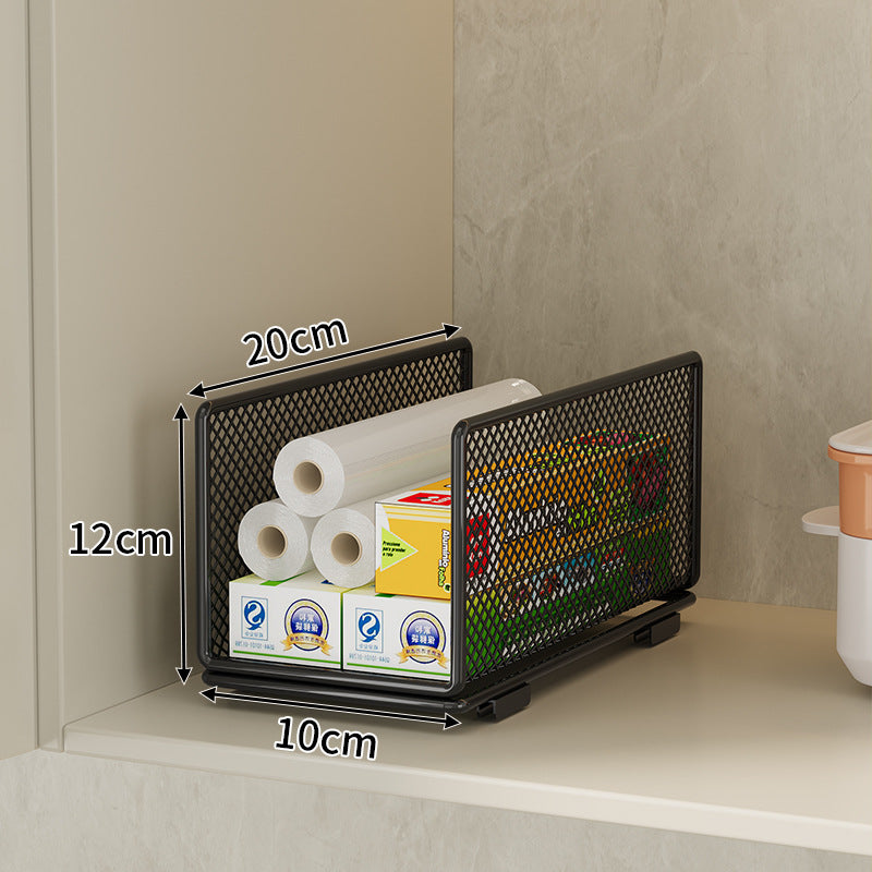 Mesh Storage Organizer with Adjustable Dividers Bowlift