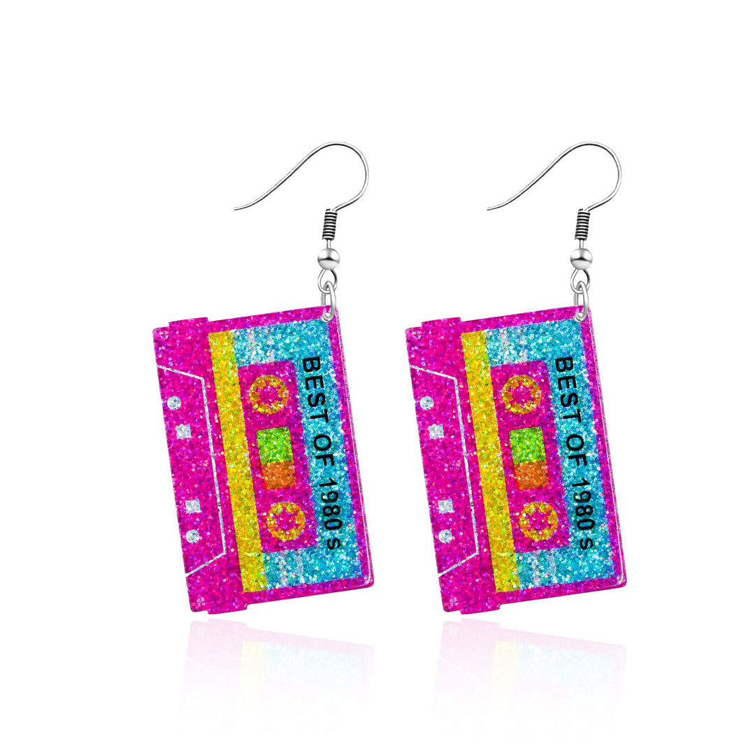 Nostalgic Cassette Tape Earrings Bowlift