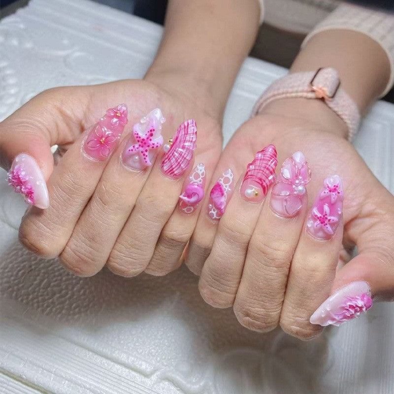 Artistic 3D Floral Nail Design Bowlift