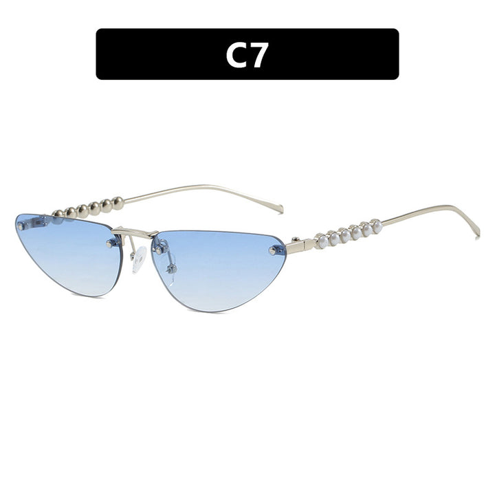 Women's Cat-Eye Sunglasses with Luxurious Details and Protective UV Filter Bowlift