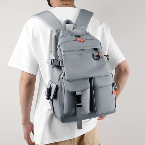Multifunctional backpack with water-repellent design and extensive compartment layout Bowlift