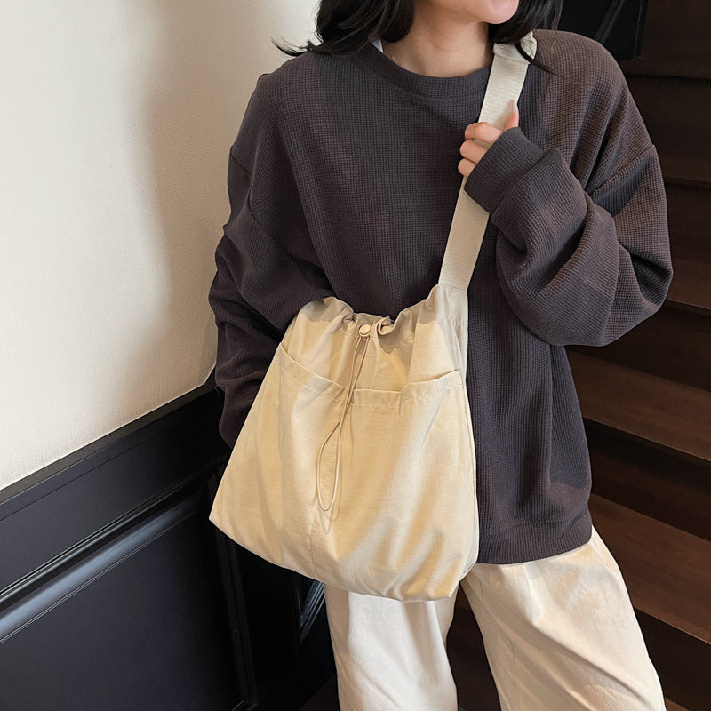 Adjustable Drawstring Shoulder Bag Bowlift