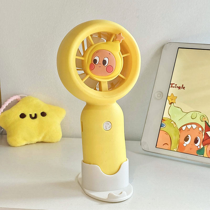 Portable Personal Fan with Funny Character Design Bowlift