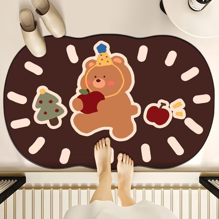 Cute Cartoon Bear Bath Mat Bowlift