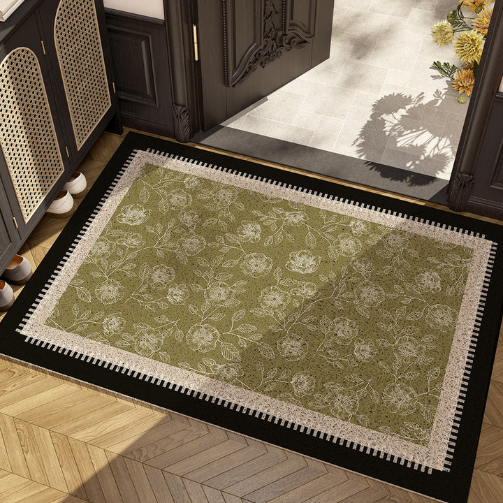 Floral Pattern Area Rug Bowlift