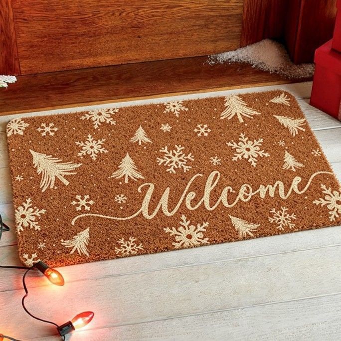 Festive Holiday Welcome Mat Bowlift