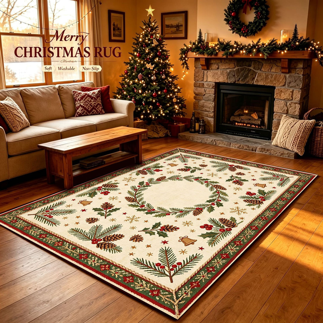 Christmas-Themed Decorative Area Rug Bowlift