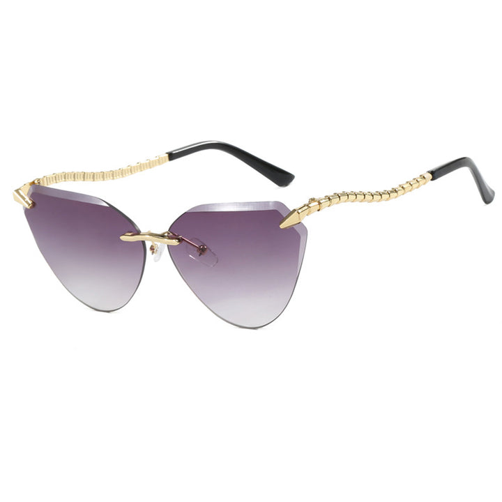 Women's Cat-Eye Sunglasses with unique gold frame design and protective lenses Bowlift