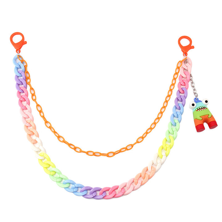 Keychain made of colorful plastic chains with Bowlift pendant