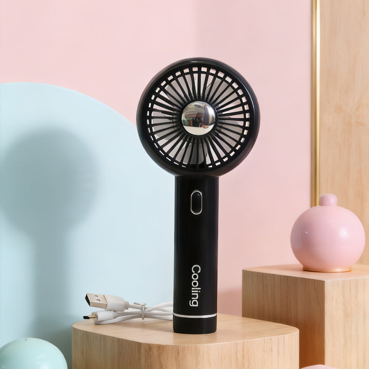 Women Portable Hand Fan with USB Charging Function and Innovative Design Bowlift