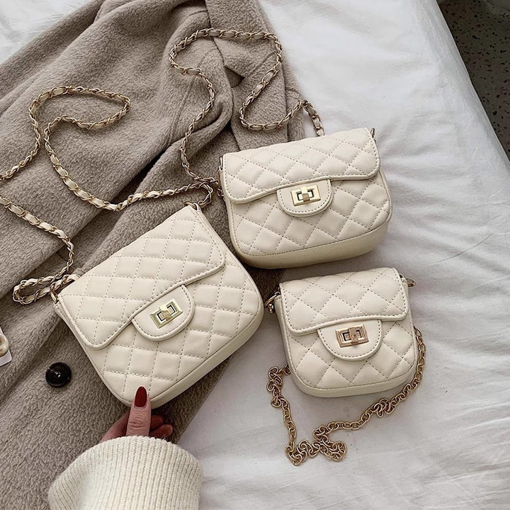 Quilted Crossbody Messenger Bag Bowlift