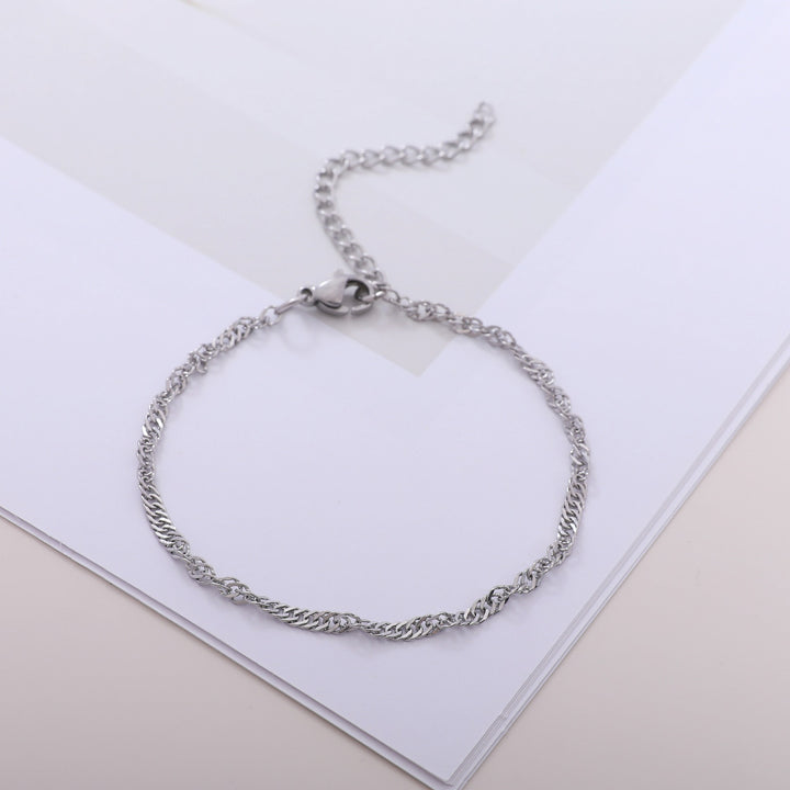 Textured Twisted Chain Bracelet Bowlift