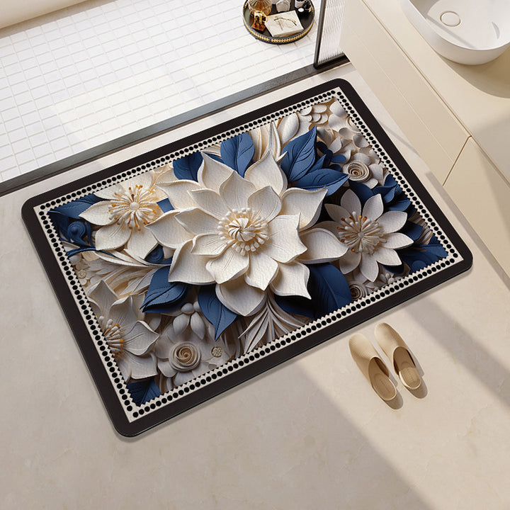 Geometric Patterned Memory Foam Bath Mat Bowlift
