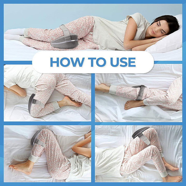 Contoured Knee Pillow With Center Cutout For Side Sleeper Hip Spine Alignment