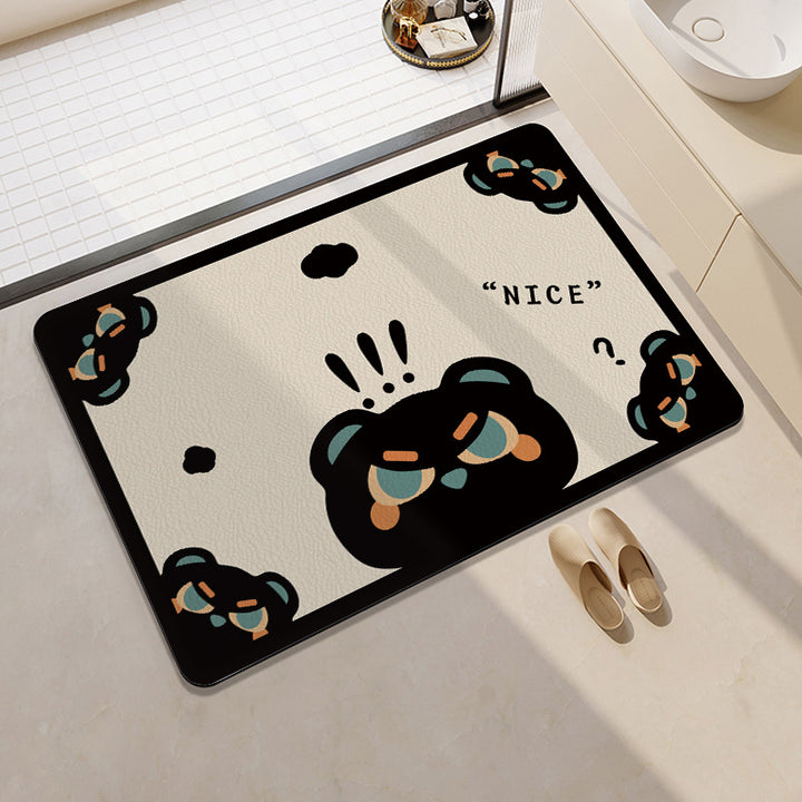 Geometric Patterned Memory Foam Bath Mat Bowlift