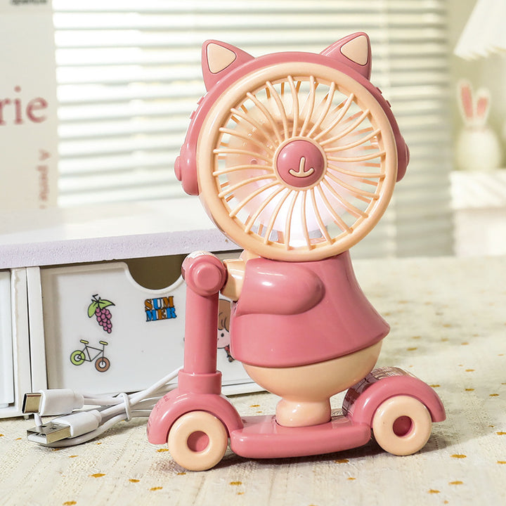 Women Portable Handheld Fan in Creative Animal Design Bowlift