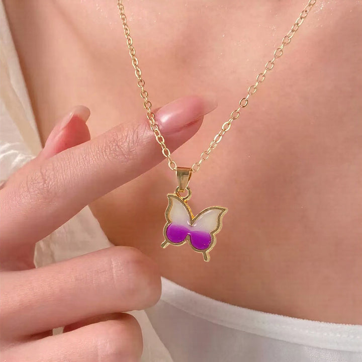 Butterfly Pendant Necklace Bowlift