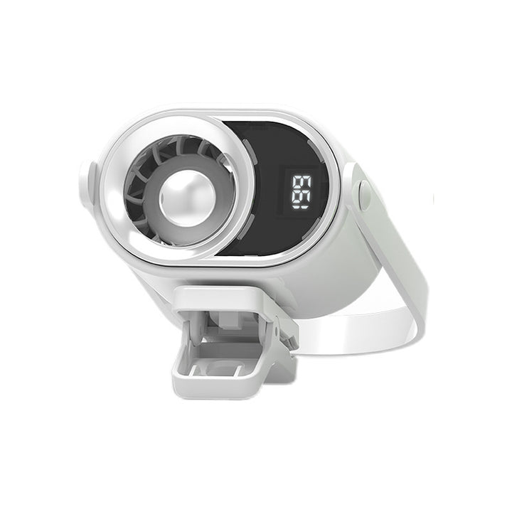 Unisex portable mini fan with LED display Bowlift