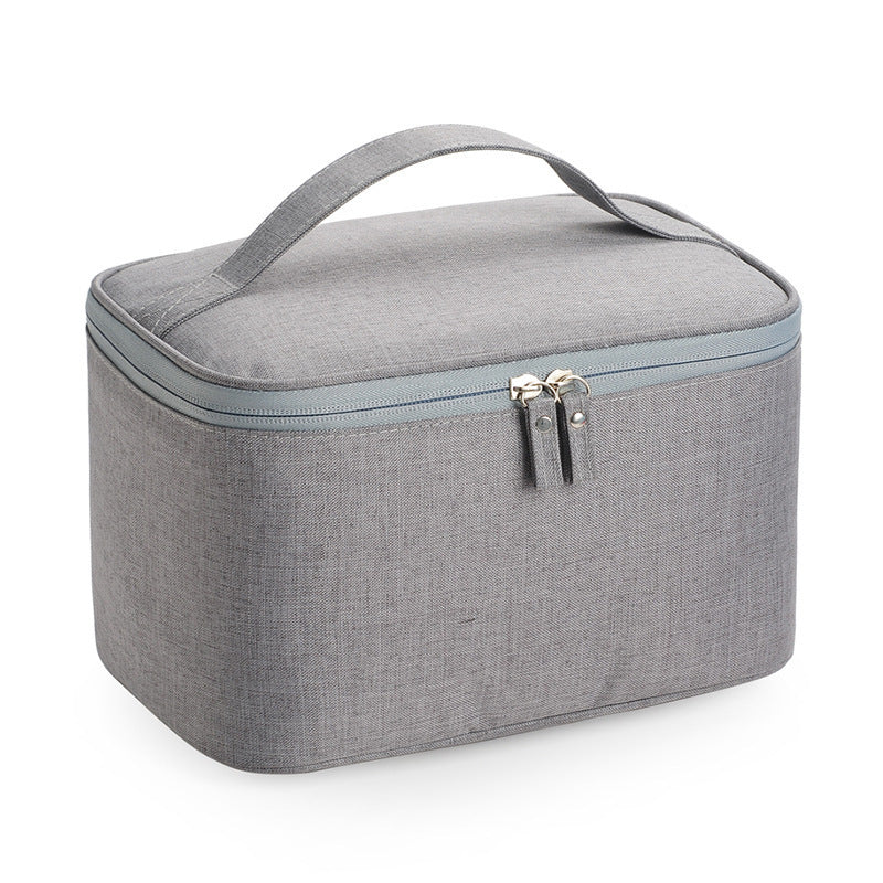 Cosmetic transport bag with thoughtful interior layout Bowlift