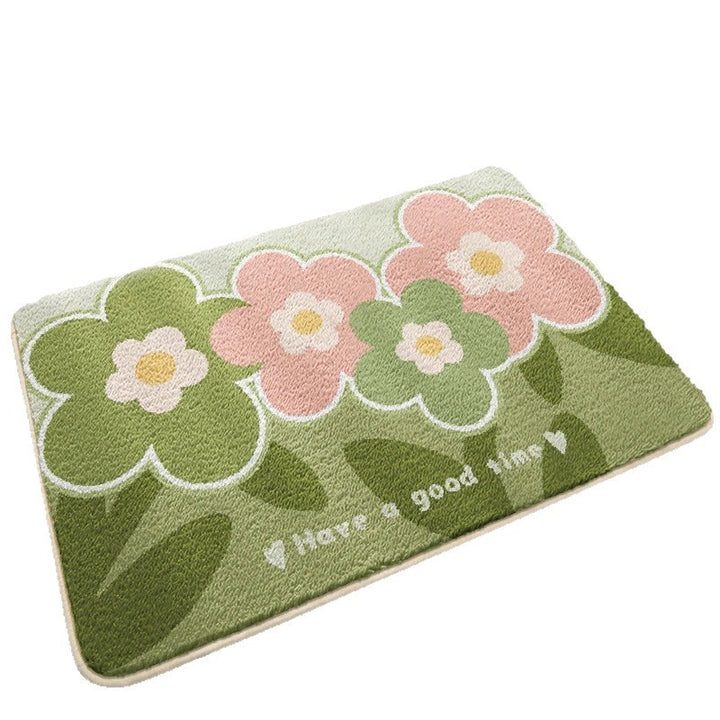 Floral Patterned Bath Mat Bowlift