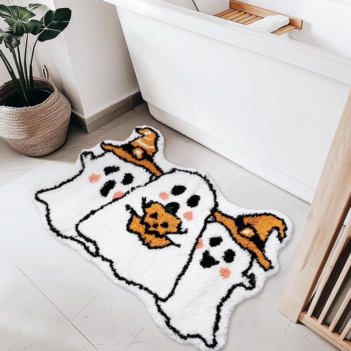 Halloween-Themed Ghost Bath Mat Bowlift