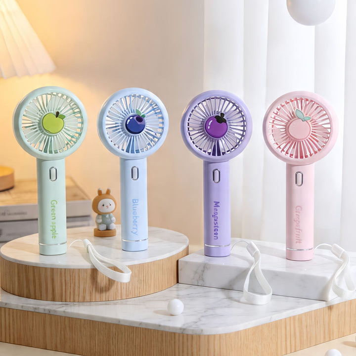 Ladies portable USB hand fan with ergonomic grip and variable speed control Bowlift