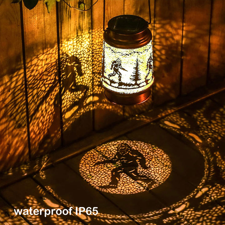 Intricate Metal Shadow Projection Table Lamp With Rechargeable LED Bowlift