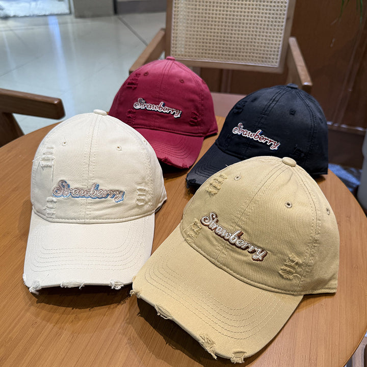 Women's Distressed Cotton Cap Bowlift