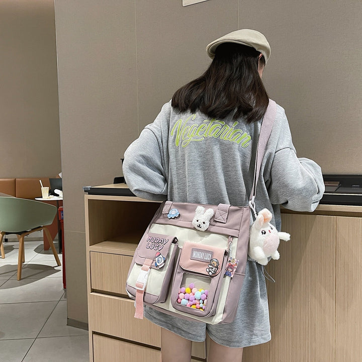 Whimsical Multi-Compartment Messenger Bag Bowlift
