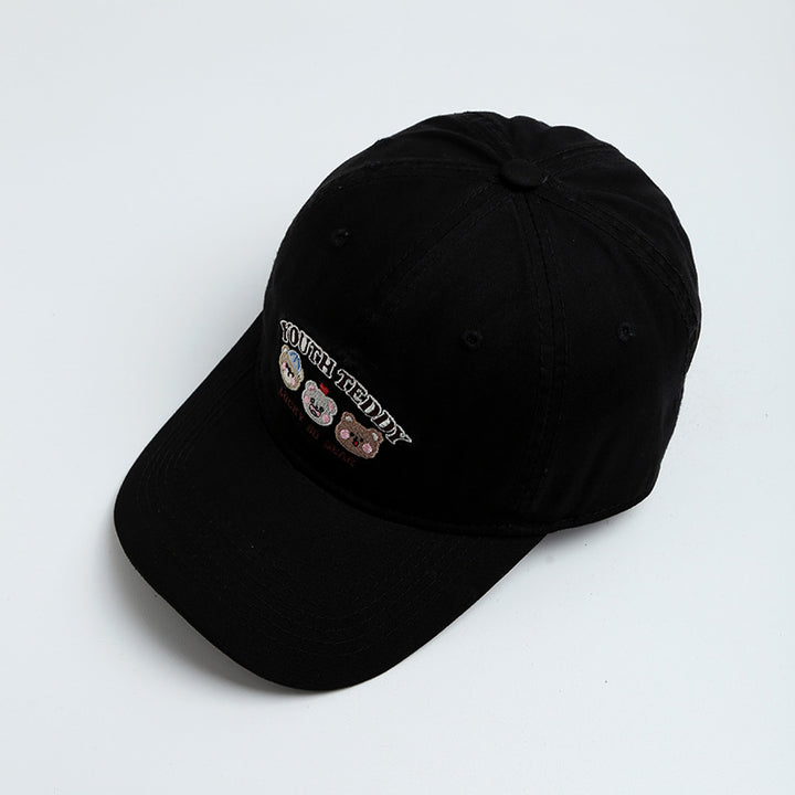 Women's Fun Embroidered Teddy Bear Baseball Cap Bowlift