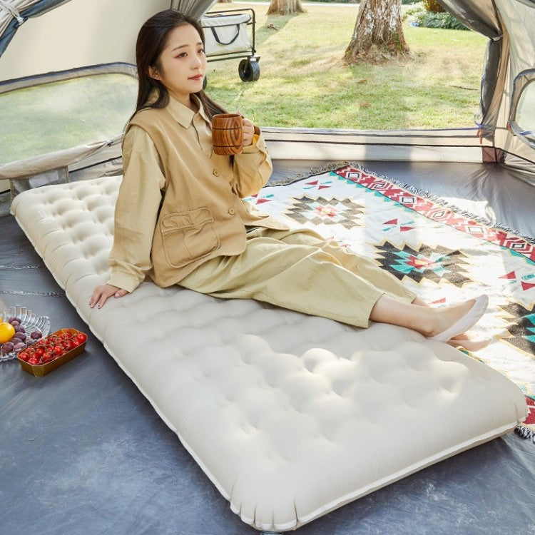 insulated lightweight inflatable camping sleeping pad with quilted tufted top Bowlift