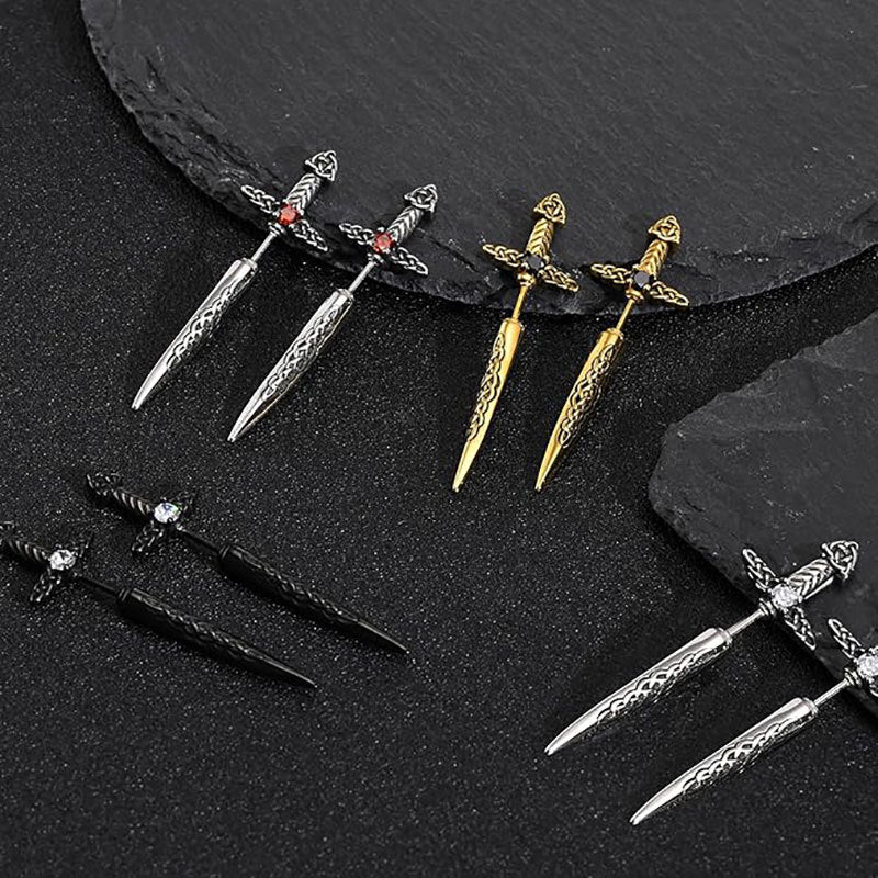 Gothic Sword-Shaped Earrings Bowlift