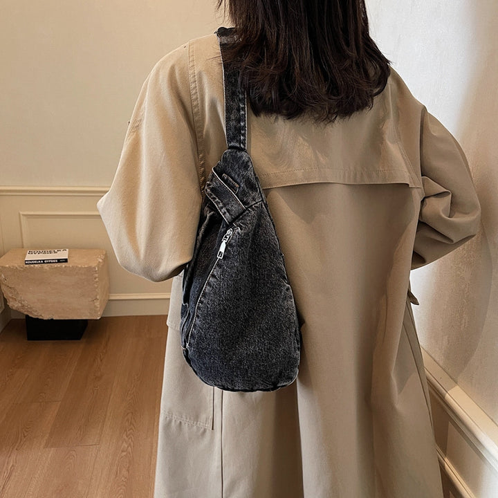 Casual Denim Sling Bag Bowlift
