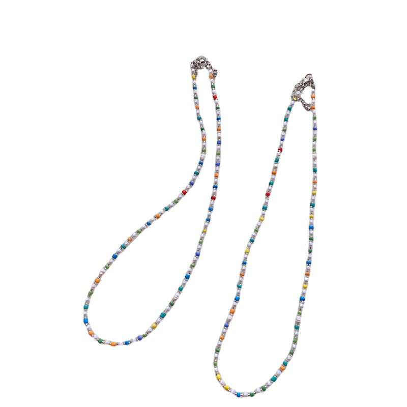 Colorful Beaded Bowlift Necklace