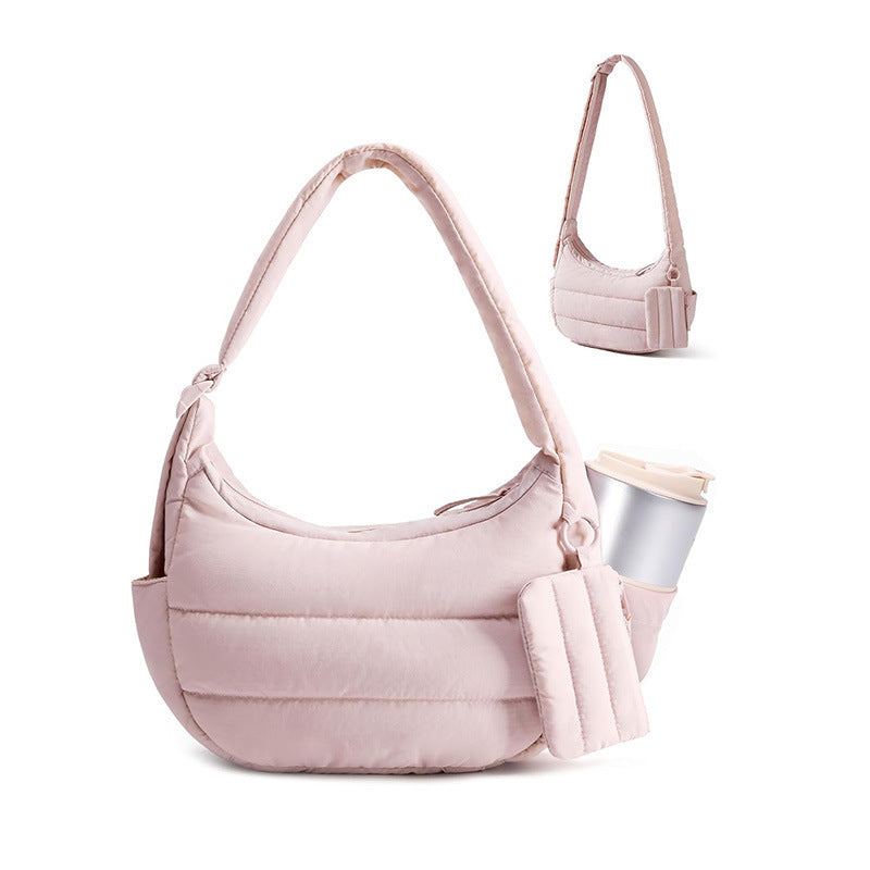 Practical shoulder bag with insulating properties and drink compartment Bowlift
